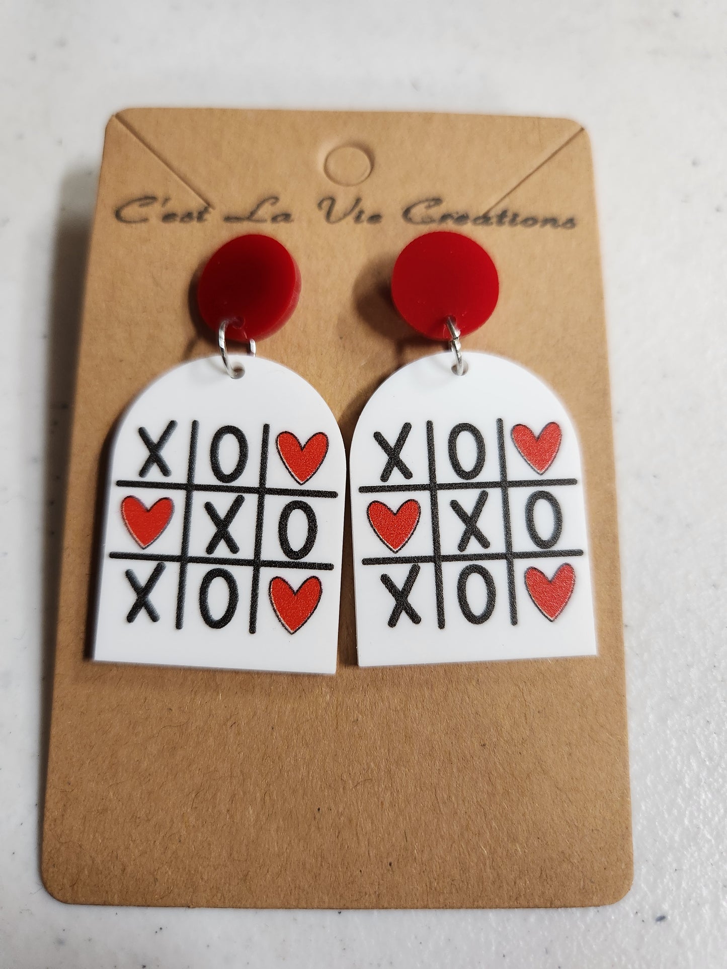 Earrings Valentine (Tic-Tac-Toe)