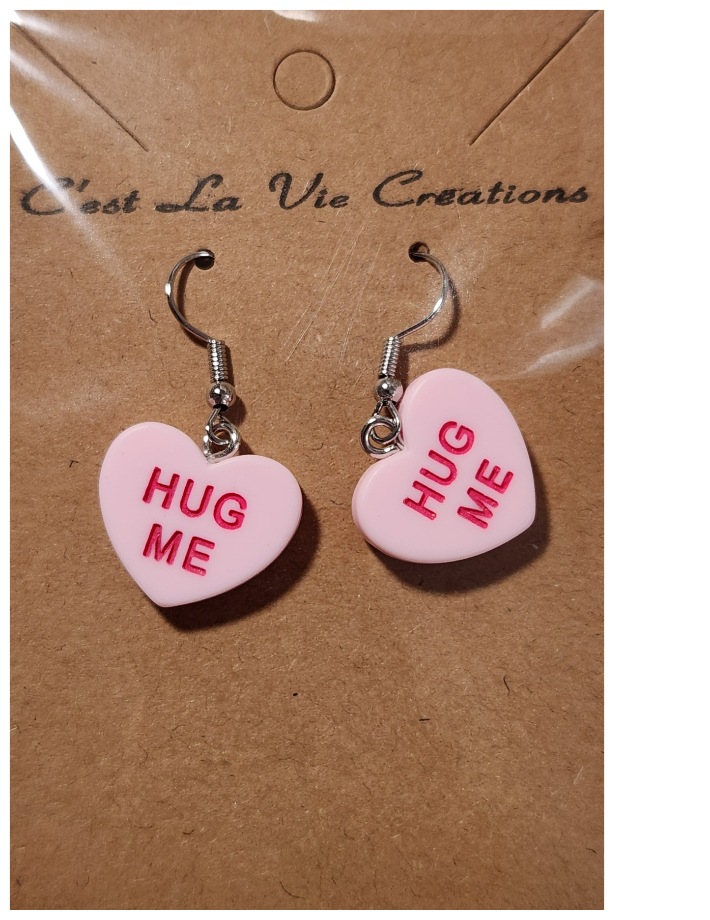 Earrings Valentine Conversation Heart (HUG ME)