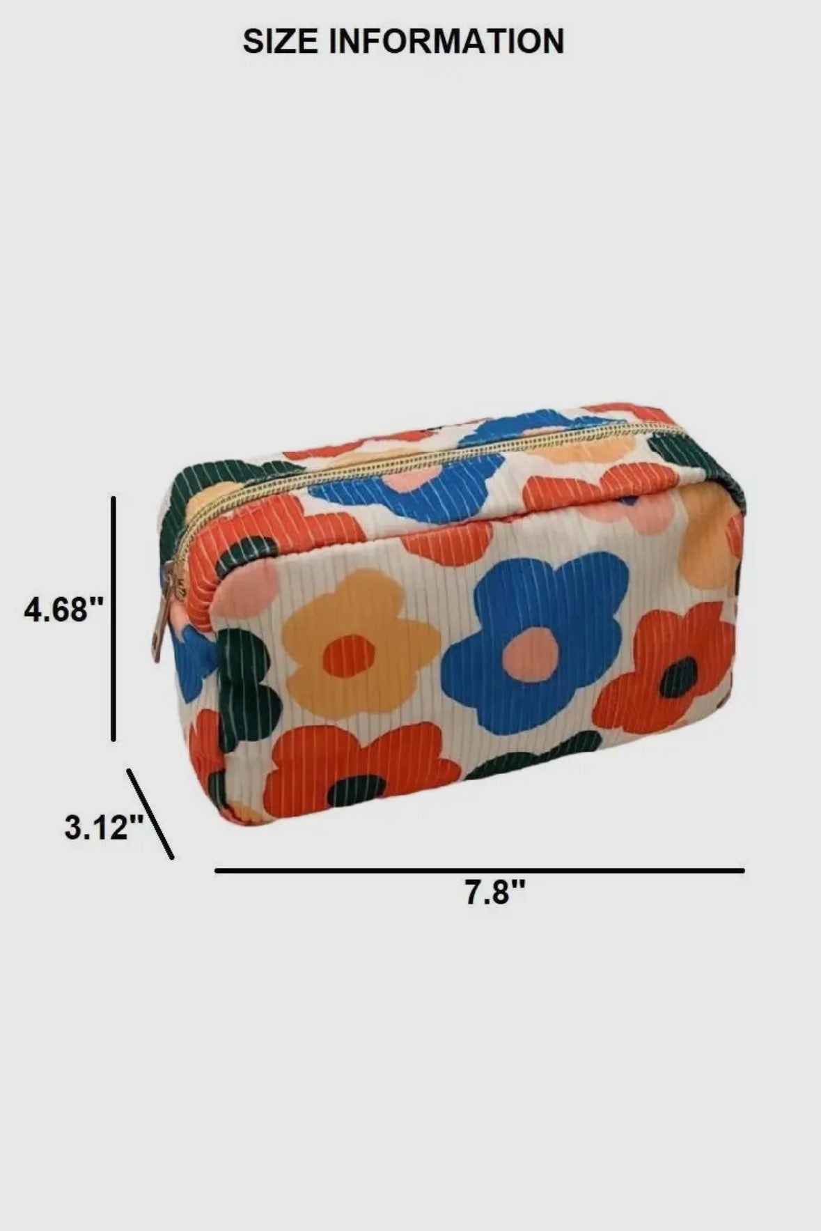 Pattern Design Travel Cosmetic Makeup Bag (Flower)