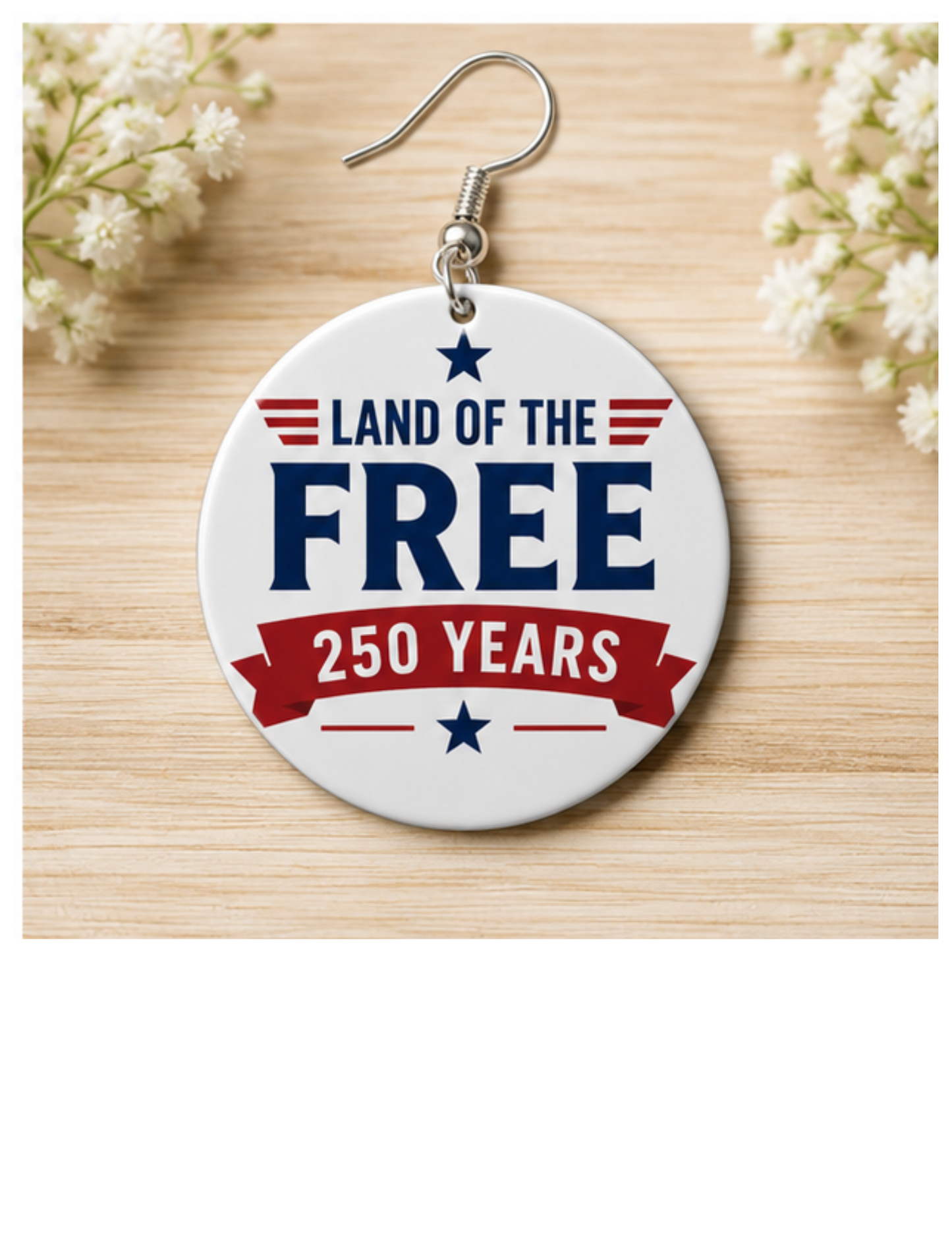America 250 Commemorative Sublimation Earrings