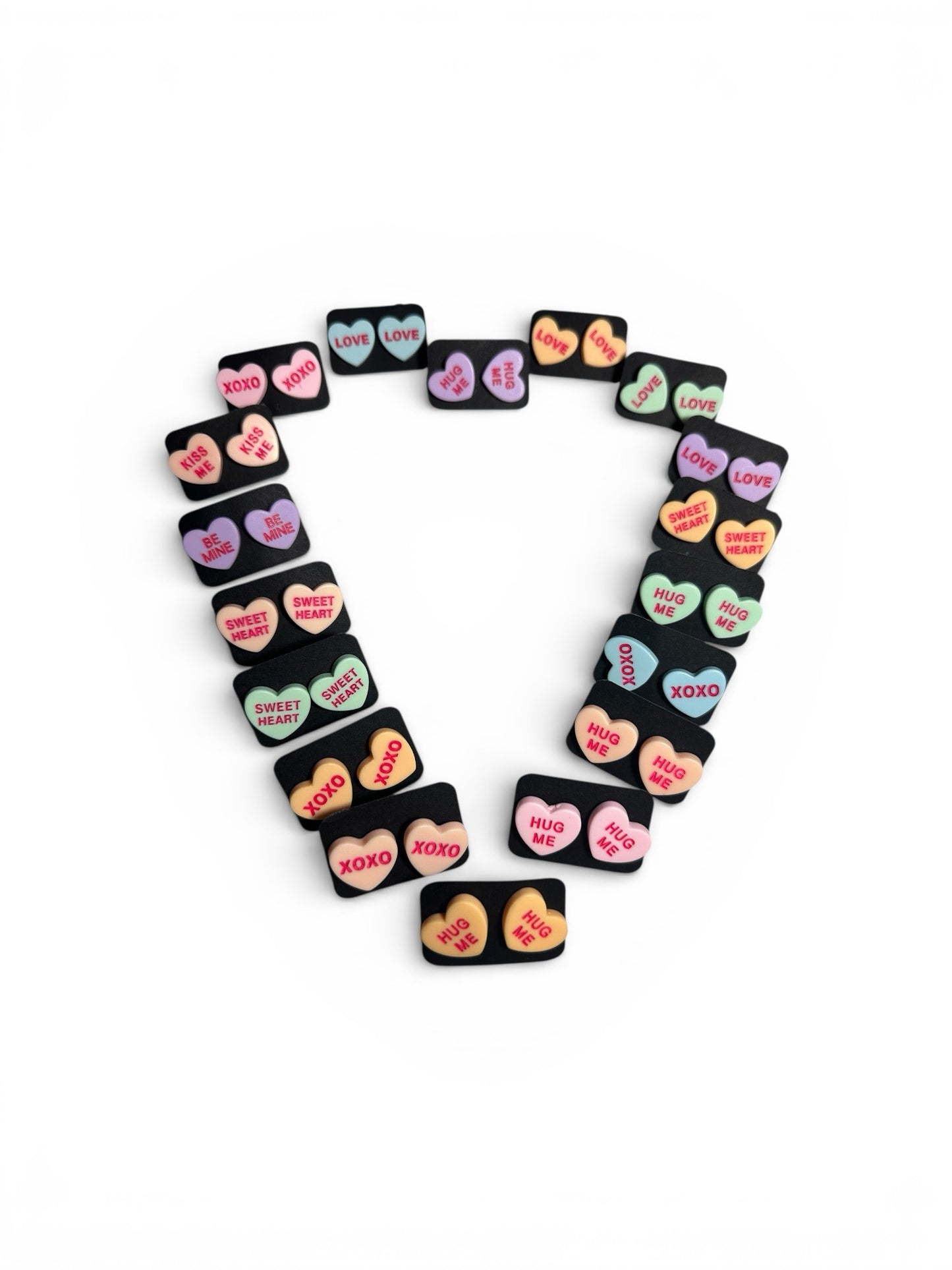 Earrings Valentine Conversation Heart Studs