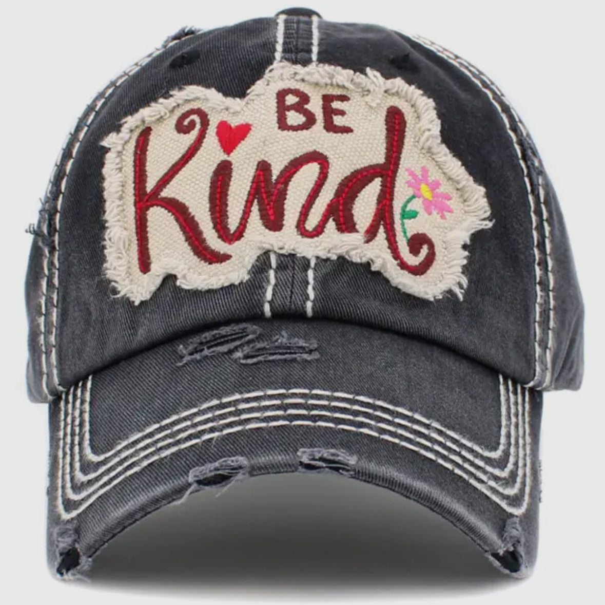 Baseball Cap "Be Kind" Vintage Black