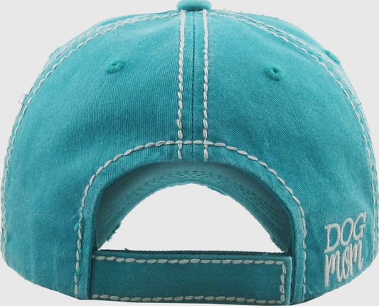 Baseball cap "Dog Mom" vintage Turquoise