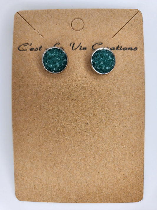 Earrings Faux Druzy post