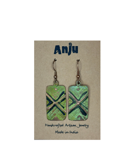 Anju Earrings Brass Patina EP335