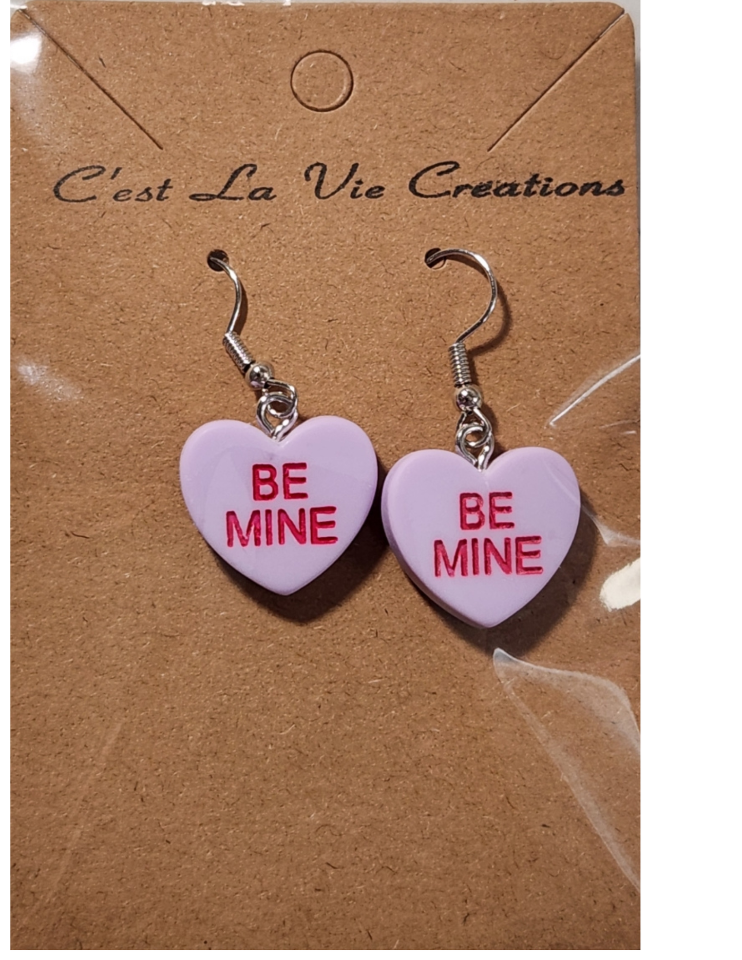 Earrings Valentine Conversation Heart (BE MINE)