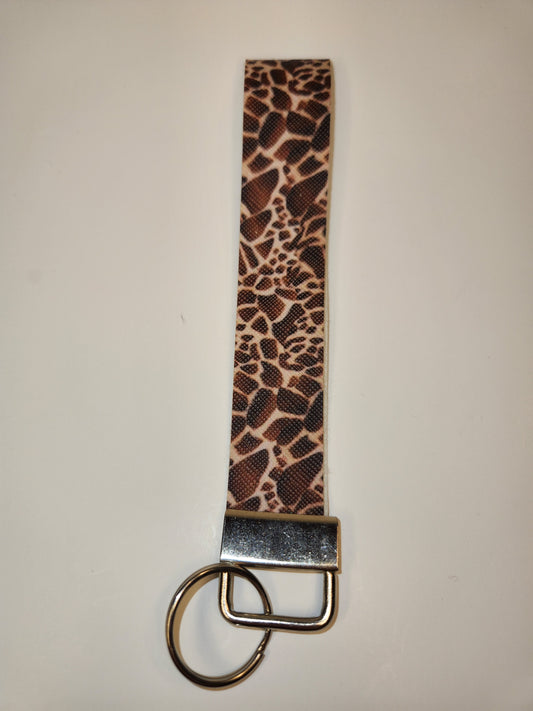 Brown giraffe Wristlet