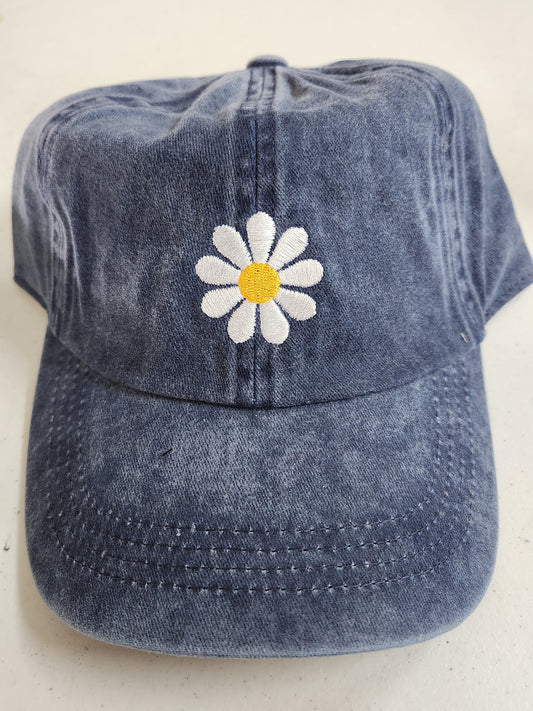 Baseball cap Blue daisy