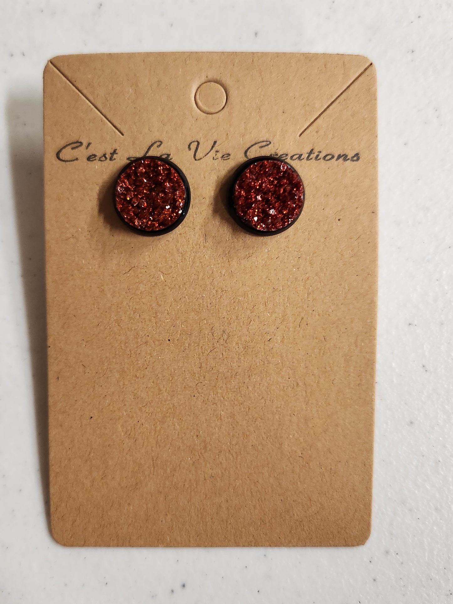 Earrings Faux Druzy  post