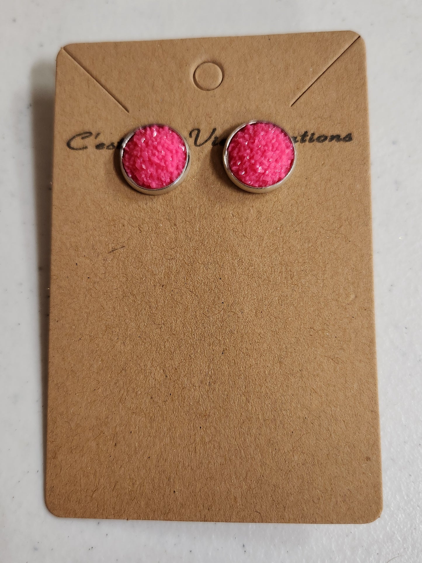 Earrings Faux Druzy  post