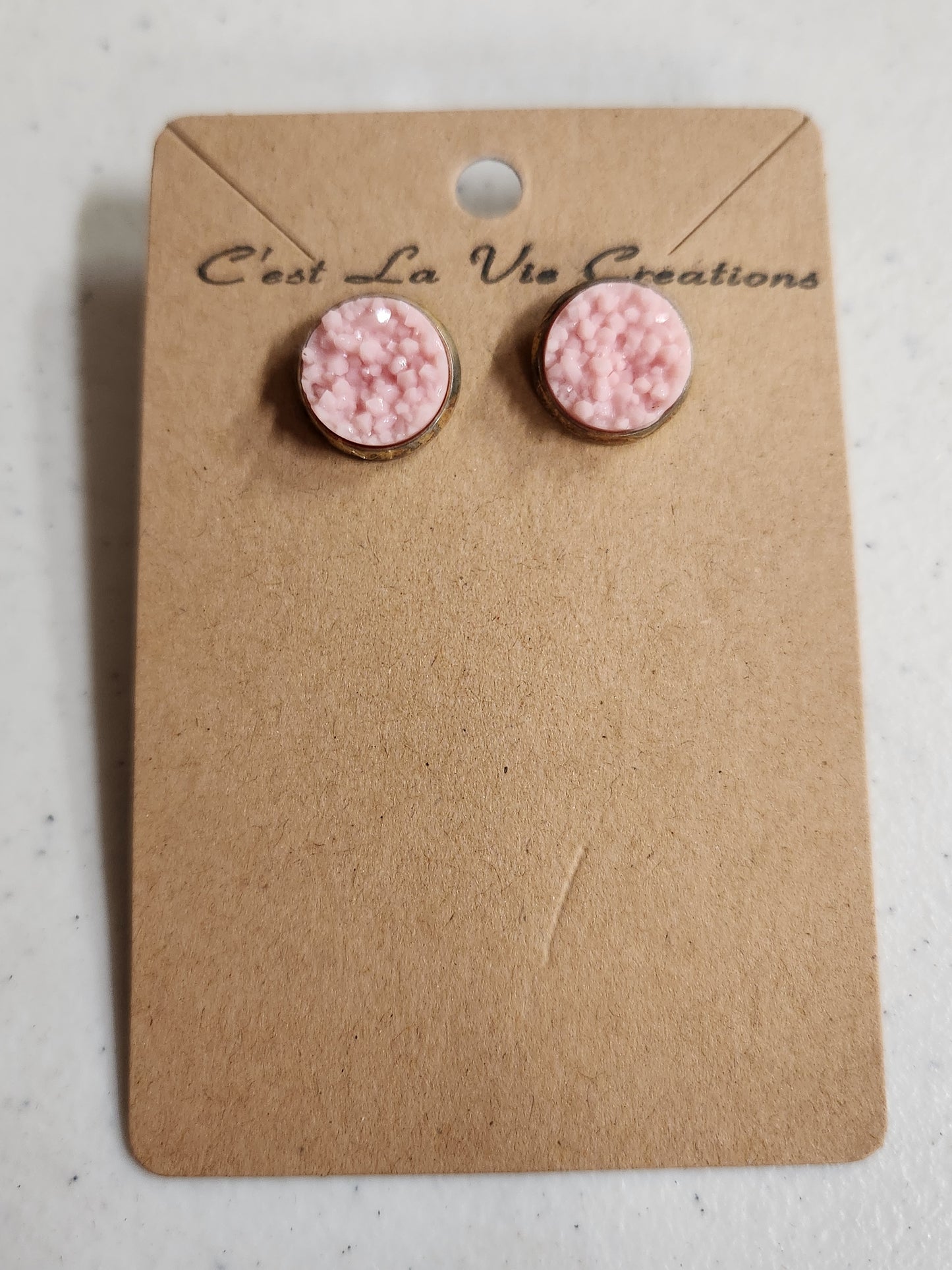 Earrings Faux Druzy  post