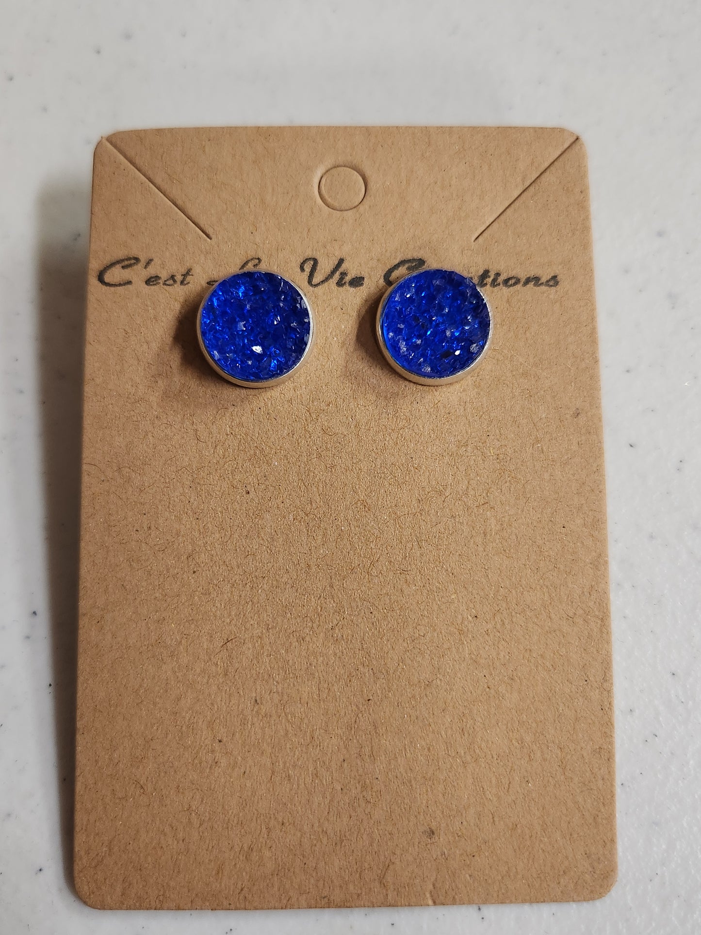Earrings Faux Druzy  post