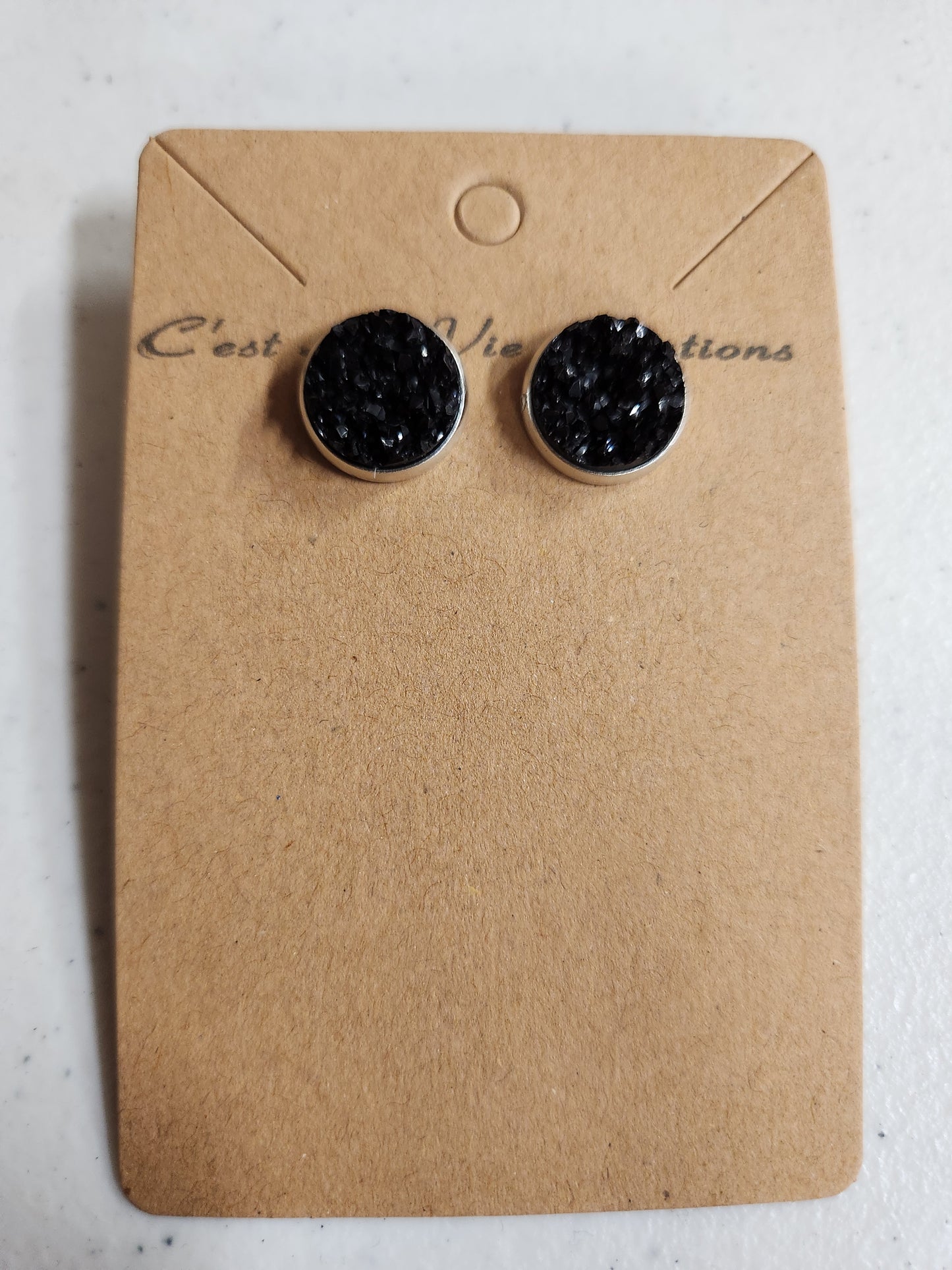 Earrings Faux Druzy  post
