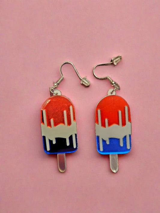 Bomb popsicle USA Acrylic Earrings (1)