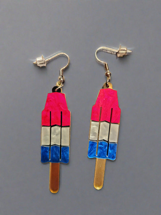 Bomb popsicle USA Acrylic Earrings (2)