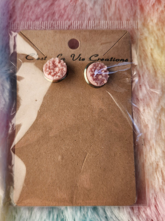 Earrings Faux Druzy  post