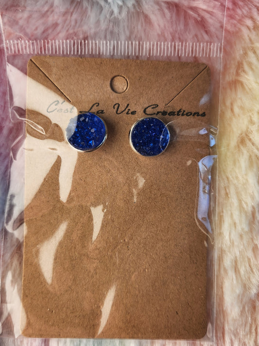 Earrings Faux Druzy  post