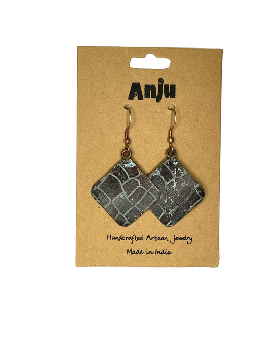 Anju Earrings Brass Patina Earrings EP334