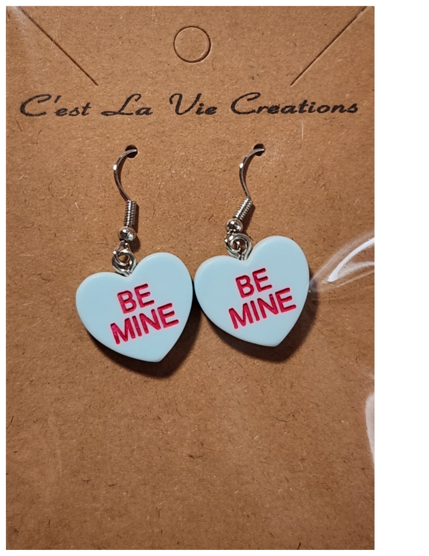 Earrings Valentine Conversation Heart (BE MINE)