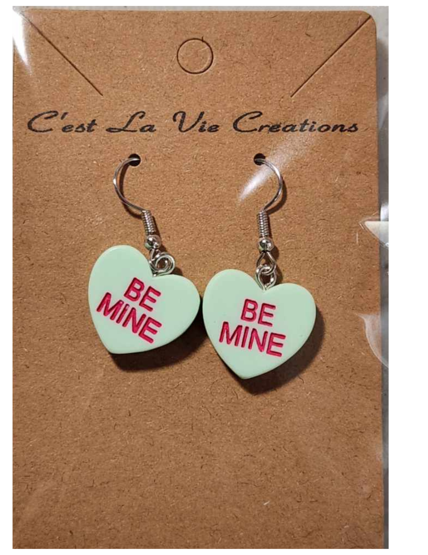Earrings Valentine Conversation Heart (BE MINE)