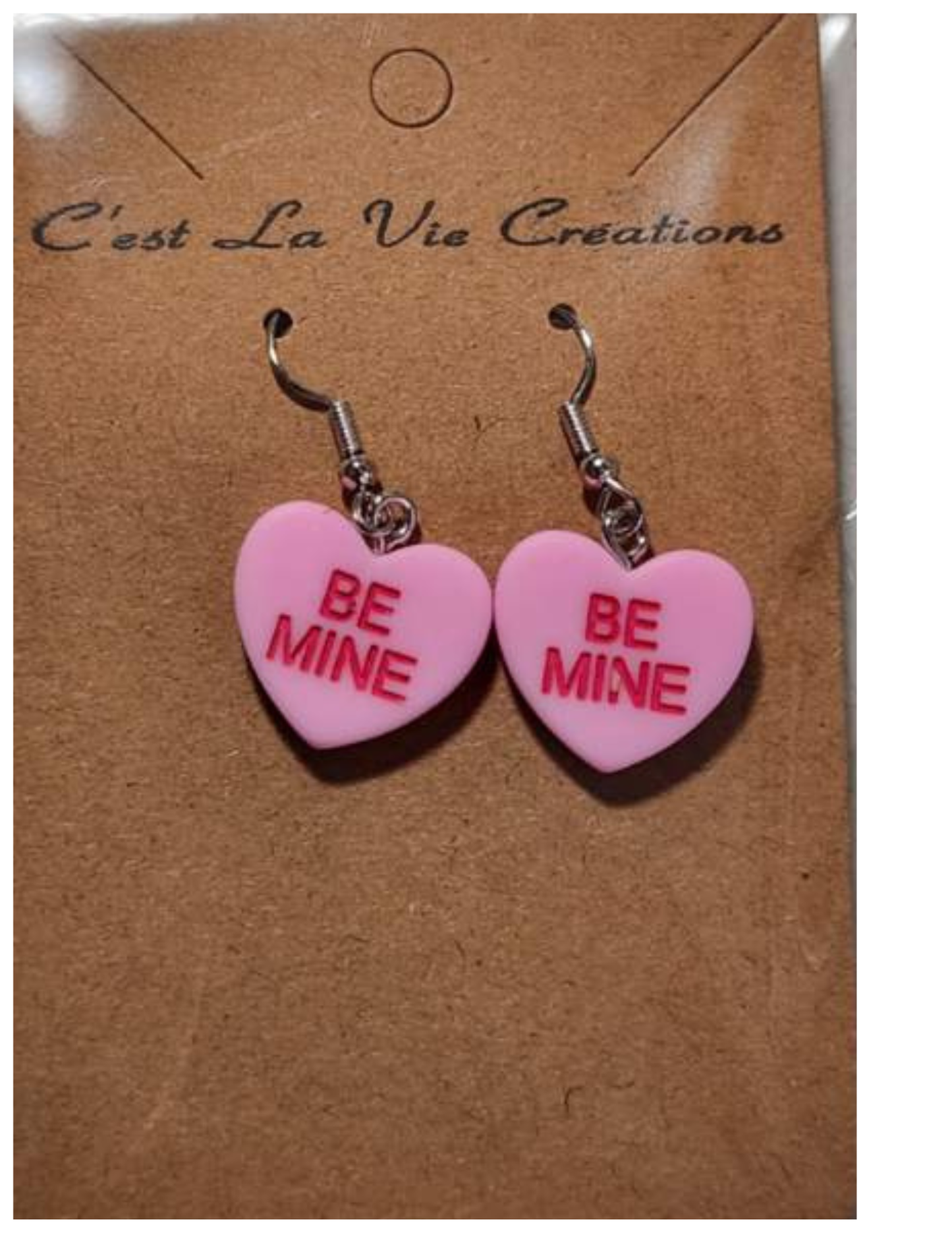 Earrings Valentine Conversation Heart (BE MINE)