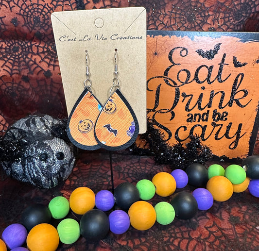 Earrings Faux Leather Halloween