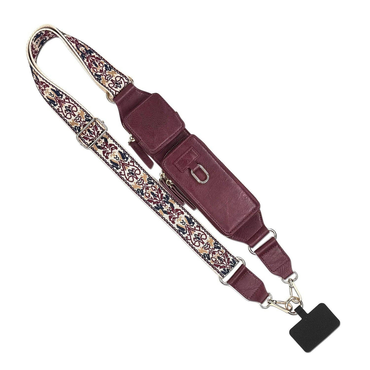 Burgandy Save the Girls Clip & Zip with RFID Strap