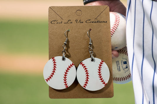 Earrings Baseball