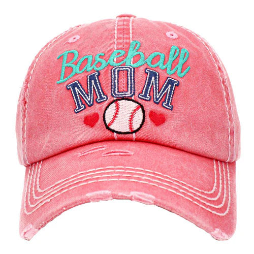 Baseball Cap Vintage Baseball Mom (pink)