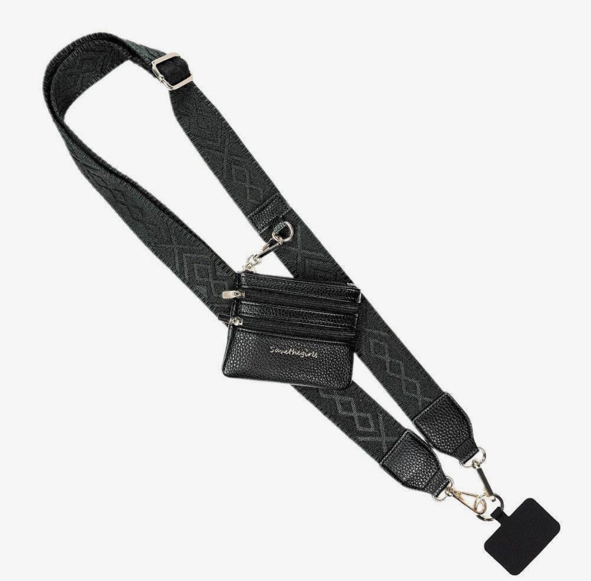 Black Diamond  classic w/ Silver hardware GOTR Clip & Go Strap w/Zippered Pouch