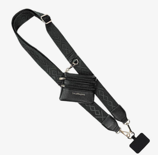 Black Diamond  classic w/ Silver hardware GOTR Clip & Go Strap w/Zippered Pouch