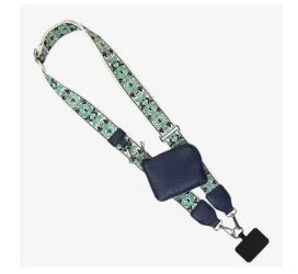 Teal Brocade Pattern GOTR Clip & Go Strap w/Zippered Pouch