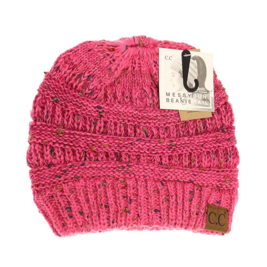 Flecked Ombre C.C Beanie Tail (Bubble Gum Pink)