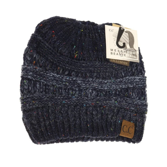 Flecked Ombre C.C Beanie Tail (Navy)