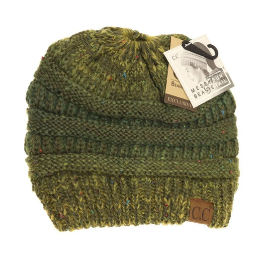 Flecked Ombre C.C Beanie Tail (Olive)