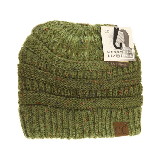 Flecked Ombre C.C Beanie Tail (Sage)