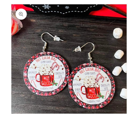 Earrings Hot Cocoa Bar Christmas