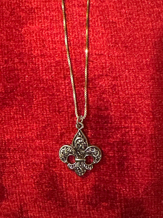 Fleur De Lis Charm Necklace