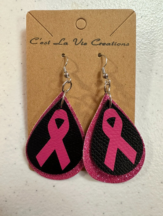 Earrings Breast Cancer ribbon