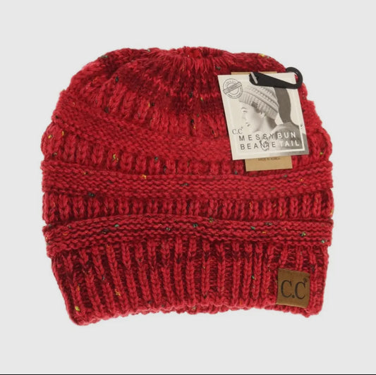 Flecked Ombre C.C Beanie Tail (red)