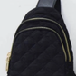 Quilted puffer sling bag