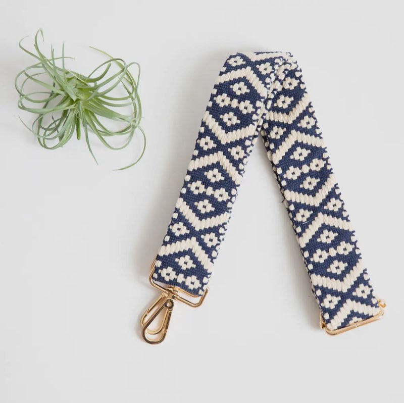 Interchangable Bag straps (Navy/Cream Geo)