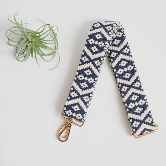 Interchangable Bag straps (Navy/Cream Geo)