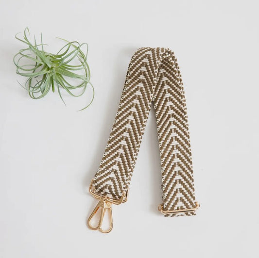 Interchangable Bag straps (Olive/Cream)