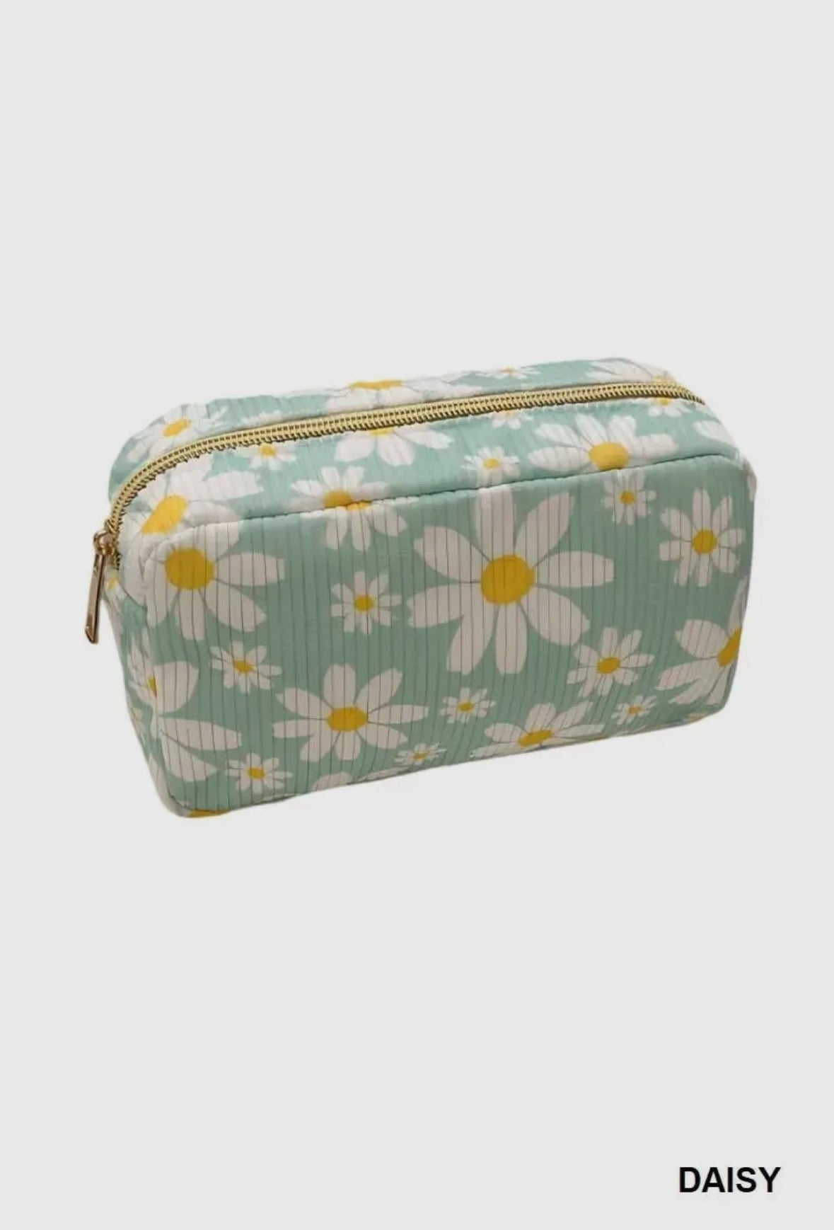 Pattern Design Travel Cosmetic Makeup Bag (Daisy)