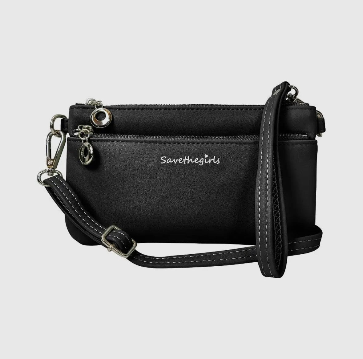 Black Bella Save the Girls RFID small Handbag