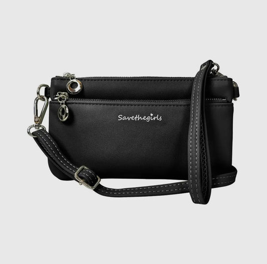 Black Bella Save the Girls RFID small Handbag