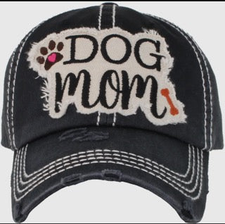 Black Baseball cap (Dog Mom)