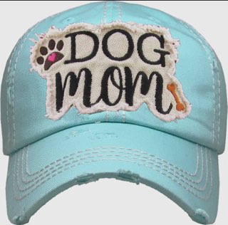 Light Aqua Baseball cap (Dog Mom)