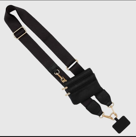 Black w/ Gold hardware GOTR Clip & Go Strap w/Zippered Pouch